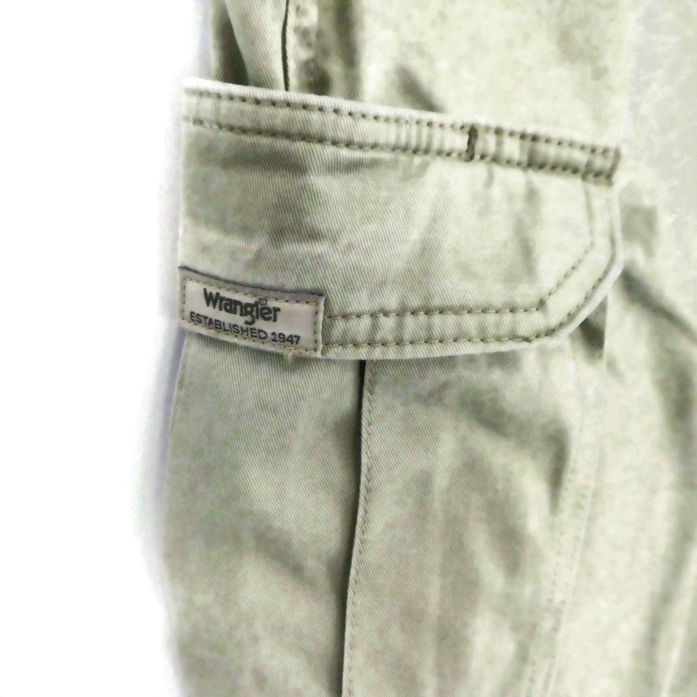 31x10 Wrangler Cargo Shorts Cotton Tan Zipper Button Fly Flap Pockets 30 - Picture 2 of 9